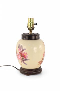 Chinese Pale Yellow and Colorful Floral Porcelain Table Lamp - 4671530