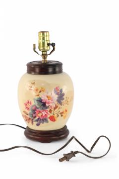 Chinese Pale Yellow and Colorful Floral Porcelain Table Lamp - 4671534