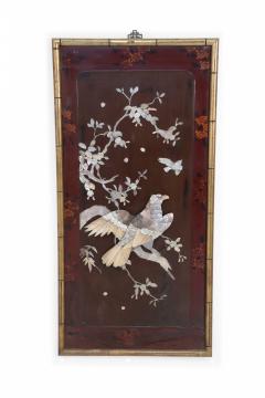 Chinese Panel Art Depicting Birds And Branches In Raised Mother Of Pearl Pieces - 3173618