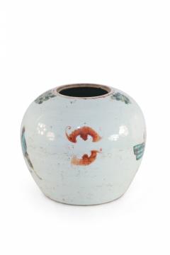 Chinese Parade Scene Rounded Porcelain Watermelon Jar - 4198593