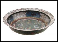 Chinese Phoenix Bird Cloisonn Enamel Over Brass Bowl - 3902059