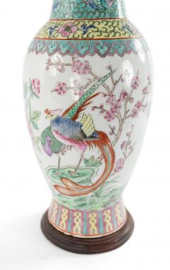Chinese Porcelain Bird Motif Table Lamp - 4670930