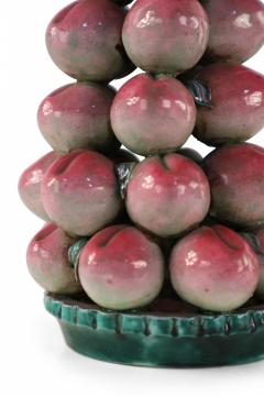 Chinese Porcelain Peach Altar Tribute Sculpture - 4408507