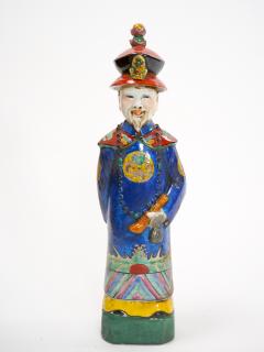 Chinese Porcelain Qing Emperor Decorative Figure - 3534860