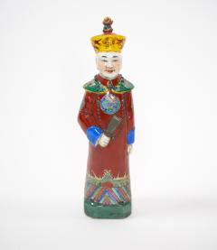 Chinese Porcelain Qing Emperor Decorative Figure - 3534870