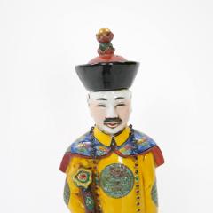 Chinese Porcelain Qing Emperor Decorative Figure - 3534878