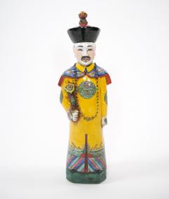 Chinese Porcelain Qing Emperor Decorative Figure - 3534879