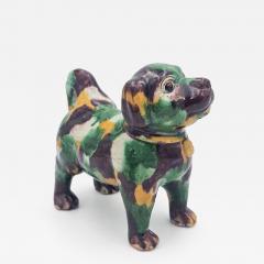Chinese Porcelain Spinach Glazed Dog - 4394371