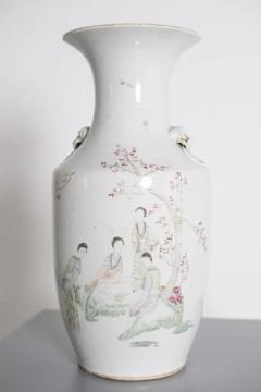 Chinese Porcelain Vase of Ladies in the Garden - 3677925