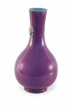 Chinese Purple Glazed Porcelain Pear Shaped Vase - 4201294