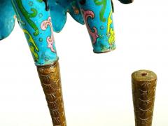 Chinese Qing Cloisonne Enamel Crane Figurines 19Th C - 4202511