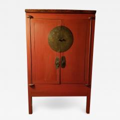 Chinese Qing Dynasty Red Lacquer Cabinet 19th Century - 1561327