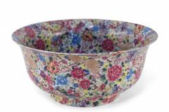 Chinese Qing Dynasty Style Famille Rose Thousand Flower Pattern Decorative Bowl - 4408487