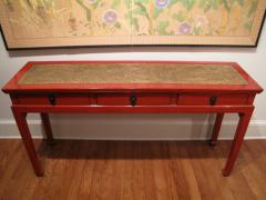 Chinese Red Lacquer Console Table - 3803581