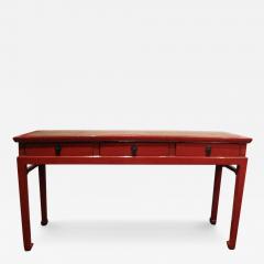 Chinese Red Lacquer Console Table - 3805322