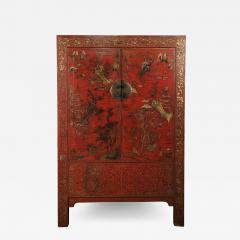 Chinese Red Lacquer Wedding Cabinet Shangxi circa 1880 - 2731749