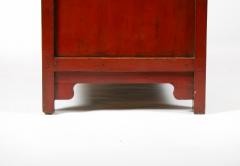 Chinese Red Lacquered Sideboard Low Center Table Four Drawers - 3056778