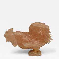 Chinese Rose Quartz Rooster - 4522553