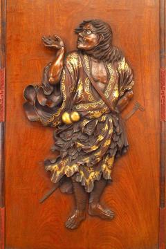 Chinese Rosewood and Brass Door Panel - 4635790