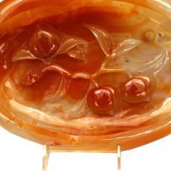 Chinese Rust Agate Carved Plate - 4519613