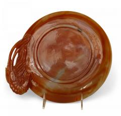 Chinese Rust Agate Carved Plate - 4519761