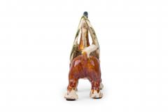 Chinese Sancai Glazed Ceramic Yinglong Winged Dragon Figurine - 4672597