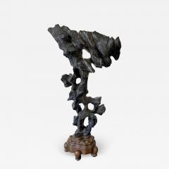 Chinese Scholar Lingbi Stone on Display Stand - 2203893