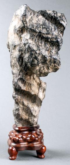 Chinese Scholar Rock Yingde Stone on Display Stand - 1901192