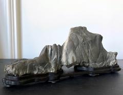 Chinese Scholar Stone Lingbi Mountain with Display Stand - 2481682