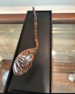Chinese School A RARE CRYSTAL INLAID RED AND BLACK LACQUERED RITUAL SPOON BI  - 4104999