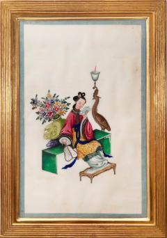 Chinese School CHINESE EXPORT WATERCOLOURS ON PITH PAPER Group of twelve Courtiers - 3092903