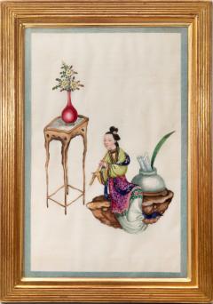 Chinese School CHINESE EXPORT WATERCOLOURS ON PITH PAPER Group of twelve Courtiers - 3092905