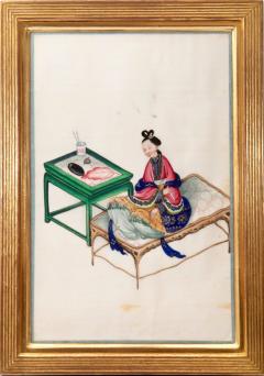 Chinese School CHINESE EXPORT WATERCOLOURS ON PITH PAPER Group of twelve Courtiers - 3092910