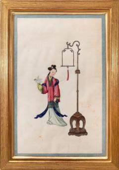 Chinese School CHINESE EXPORT WATERCOLOURS ON PITH PAPER Group of twelve Courtiers - 3092912