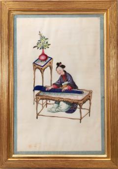 Chinese School CHINESE EXPORT WATERCOLOURS ON PITH PAPER Group of twelve Courtiers - 3092913