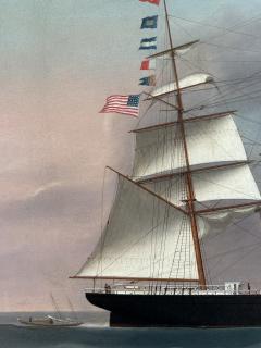 Chinese School The American clipper ship Matchless off Hong Kong coast Circa 1875  - 4541062
