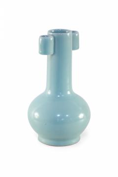 Chinese Sky Blue Gourd Porcelain Vase - 4321219