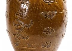 Chinese Stoneware Storage Martaban Jars with Dragon Relief - 1860059