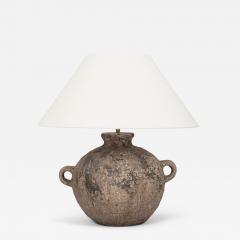 Chinese Storage Jar Lamp with Linen Shade - 4403902
