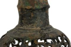 Chinese Style Black Iron Filigree Table Lamp - 4667025
