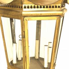 Chinese Style Brass Filigree Hanging Lantern - 4650719