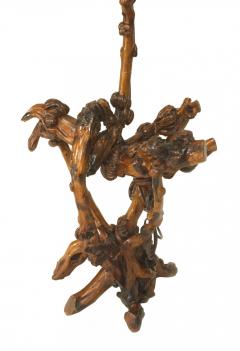 Chinese Style Rustic Tree Root Floor Lamp - 4661116