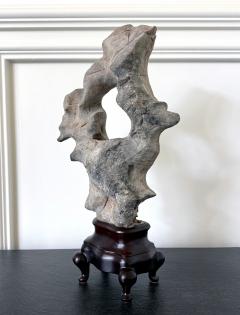 Chinese Taihu Scholar Stone on Display Stand - 4555097