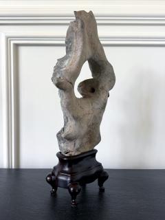 Chinese Taihu Scholar Stone on Display Stand - 4555098