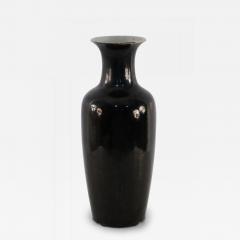 Chinese Tall Black Glazed Porcelain Vase - 4709392