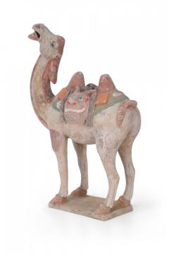 Chinese Tang Dynasty Style Bactrian Camel Terra Cotta Tomb Figure - 4408801