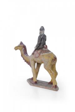 Chinese Tang Dynasty Style Camel with Rider Tomb Figure - 4408741