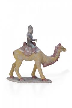 Chinese Tang Dynasty Style Camel with Rider Tomb Figure - 4408744