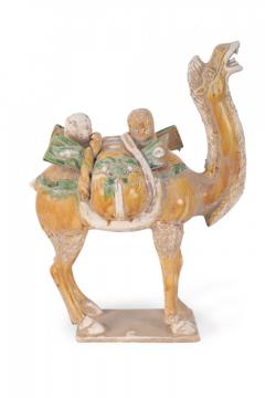 Chinese Tang Dynasty Style Sancai Glazed Terra Cotta Camel Tomb Figure - 4409014