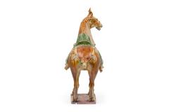 Chinese Tang Dynasty Style Sancai Glazed Terra Cotta Horse Tomb Figure - 4408816